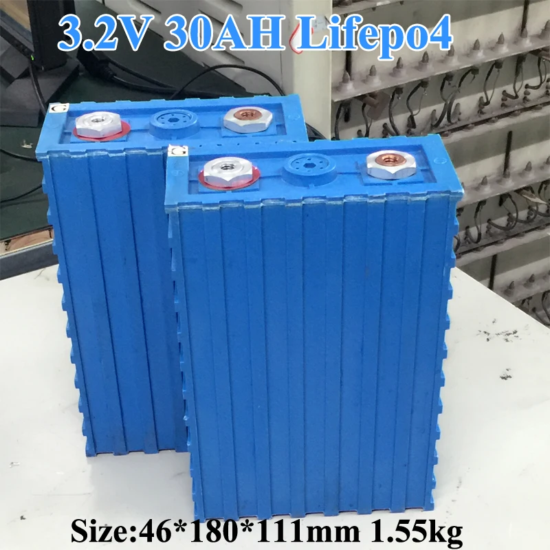 

3.2v lipo 2pc 3.2v 30Ah lifepo4 battery DIY 24v 36v 48v battery pack Solar energy storage Ups power wheelchair e truck