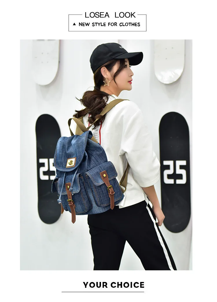 Джинсовый холщовый рюкзак для ноутбука для мужчин и женщин, школьный рюкзак Mochila Feminina, модные женские дорожные рюкзаки, школьный рюкзак