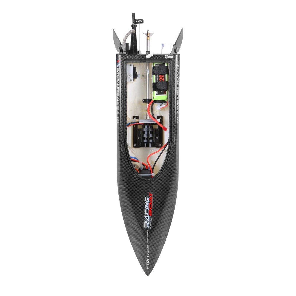 Original FT011 2.4G 55km/h High Speed RC Racing Boat with Water Cooling Flipped Self-righting Function