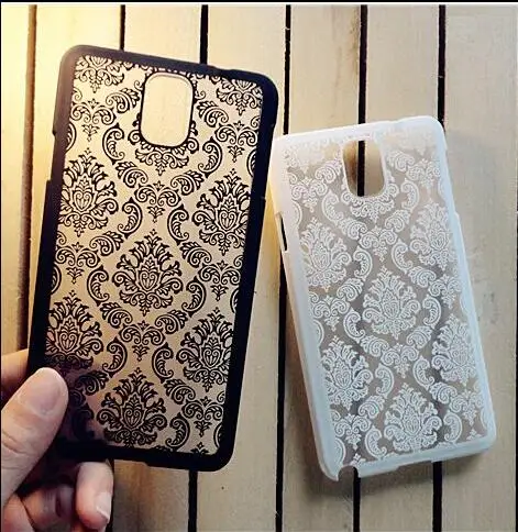 

For Samsung Galaxy S6 Edge Phone Case Vintage Flower Lace Hollow Pattern Luxury Phone Back Cover For S6 S5 Note5 Note4