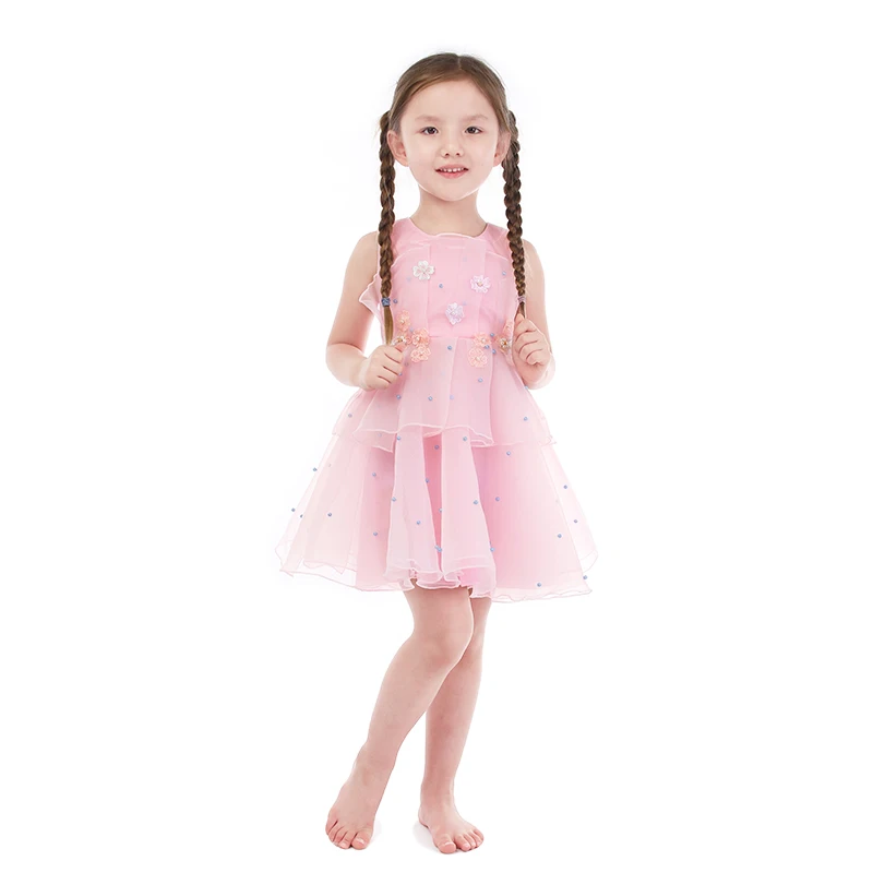US $91.99 Kaiya Angel 4th Of July Toddler Dresses Summer Unicorn Pearls Mesh Dresses Party And Wedding Girls Floral Dress Princess Clothes