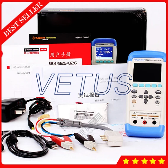 

AT826 Accuracy 0.2% USB LCR Meter ESR Tester Electric Bridge Touchscreen TFT-LCD 100Hz,120Hz,1kHz,10kHz,100 kH L,C,R,Z