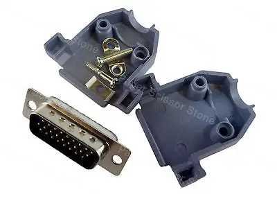 1 шт. DB26 D Sub 3 ряд Мужчина припоя Коннектор с Shell Гуд вытяжки крышка|connector 3|connector