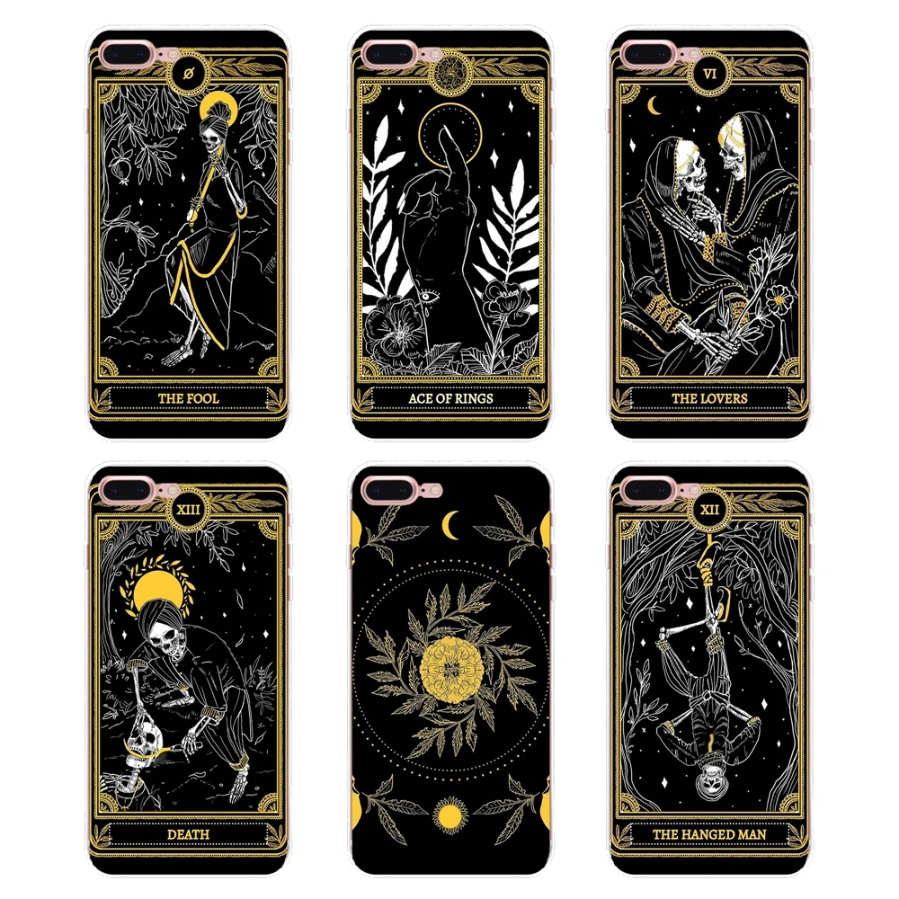 For Xiaomi Redmi 4 3 3S Pro Mi3 Mi4 Mi4i Mi4C Mi5 Mi5S Mi Max Note 2 Soft TPU Phone Cover cool card black The Marigold Tarot |