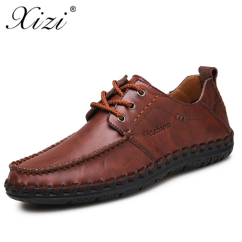 XIZI мужская ручной работы кожаная повседневная обувь классические лодочки Оксфорд бизнес Лоферы мужской баланс роскоши без каблука