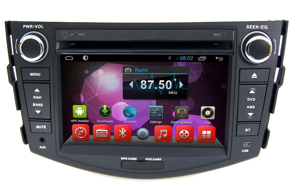 Top 7" HD 1024*600 4 Core Android 6.0 Car DVD GPS Radio Video Navigation Player for Toyota RAV4 2006 2007 2008 2009 2010 2011 2012 1