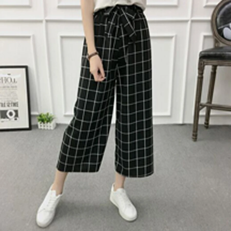 plaid loose pants