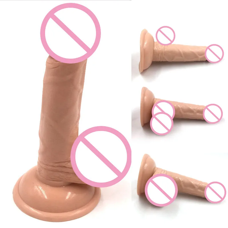 High quality Realistic font b Dildos b font anal plug with Strong Suction Cup for Female
