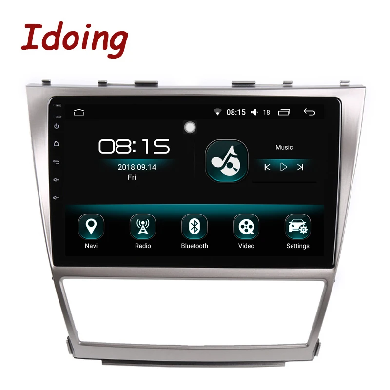 Excellent Idoing 10.2"Car Android8.0 Radio Multimedia Player Fit Toyota Camry2006-2011 4G+64G 8Core 2.5D IPS Screen GPS Navigation Glonass 1