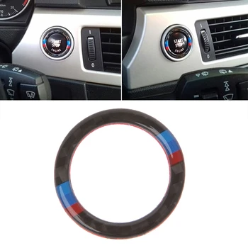 

Carbon Fiber Key Start Button Ring Decor Trim For BMW 3 Series E90 / E92 / E93