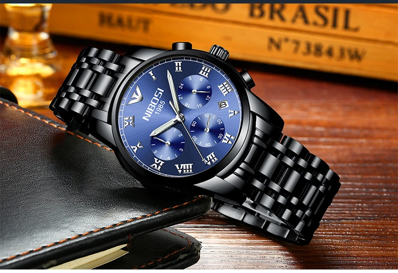 NIBOSI Relogio Masculino Mens Watch Silver and Gold Men's Watches Clock Man Full Steel Quartz Clock Man Stainless Steel Watch (22)