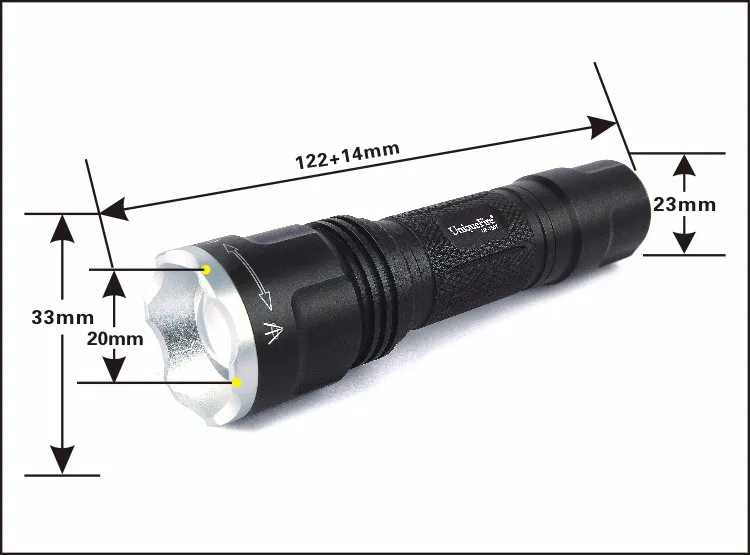 UniqueFire 1507 мини 850NM ИК-фонарик 20 мм выпуклая линза фонарь с регулируемым светом Инфракрасный Световой факел для охоты на открытом воздухе