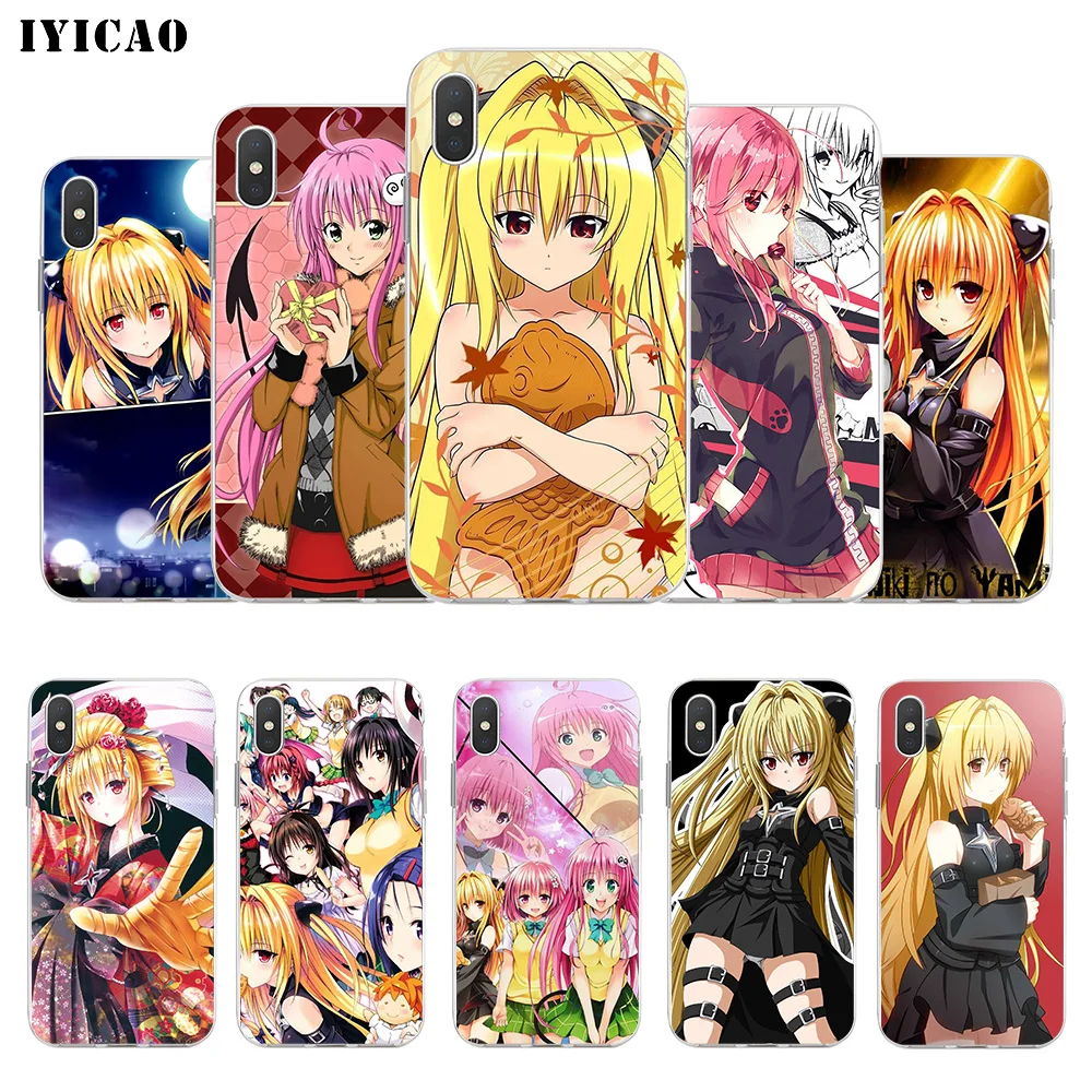 Мягкий силиконовый чехол IYICAO To Love Ru Darkness для iPhone X XR XS MAX 6 6s 7 8 Plus 5 5S SE
