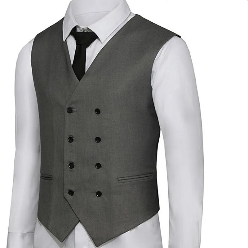 Double breasted men waistcoat tailor made party prom tuxedos vest good ...