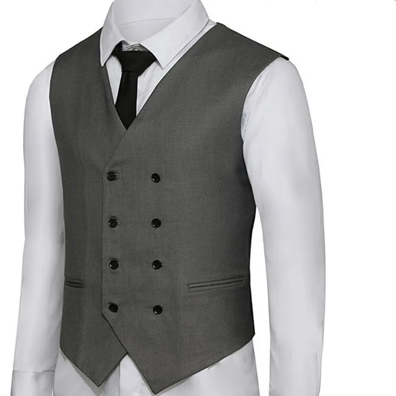 Double breasted men waistcoat tailor made party prom tuxedos vest good