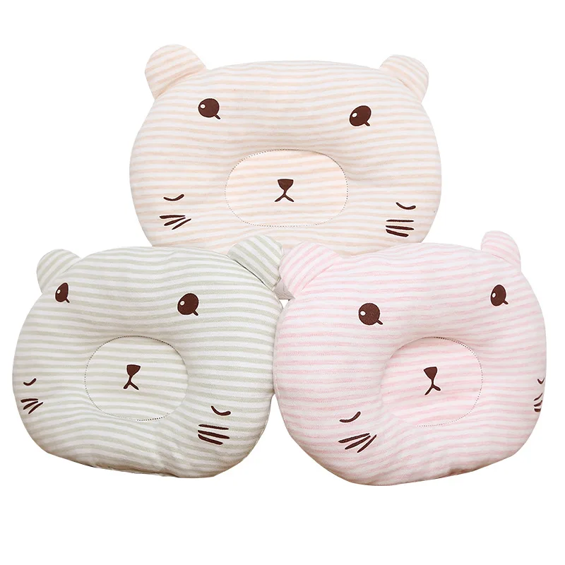 

Cute Cartoon Cotton Baby Pillow For 0-12 months Newborn Head Shaped Pillow Baby Kamer Pillow New Born Baby Room Decor