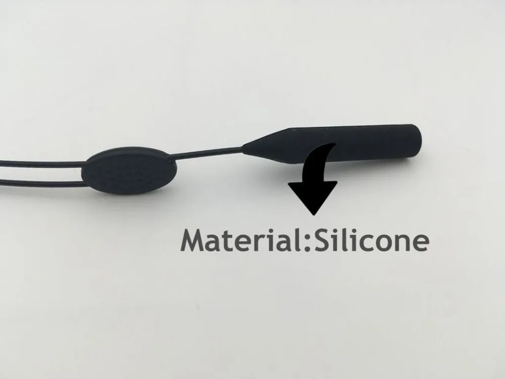 Черный Регулируемый Нейлоновый силиконовый ремешок для очков из нержавеющей стали нескользящий держатель шнуров цепная гирлянда