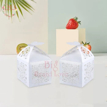 

50pcs Laser Cut Bird Heart Candy Box Butterfly Bird Cage Wedding Party Gift Box Wedding Favor Supplies Party Decoration Marriage