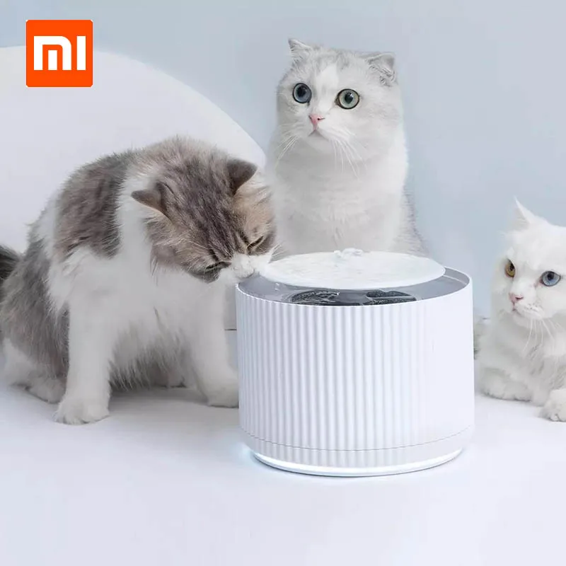 Xiaomi Smart Cat диспенсер для воды, очиститель воды, 5 слоев фильтра, чистый поток воды, Открытый питьевой лоток для домашних животных, питьевой фонтан