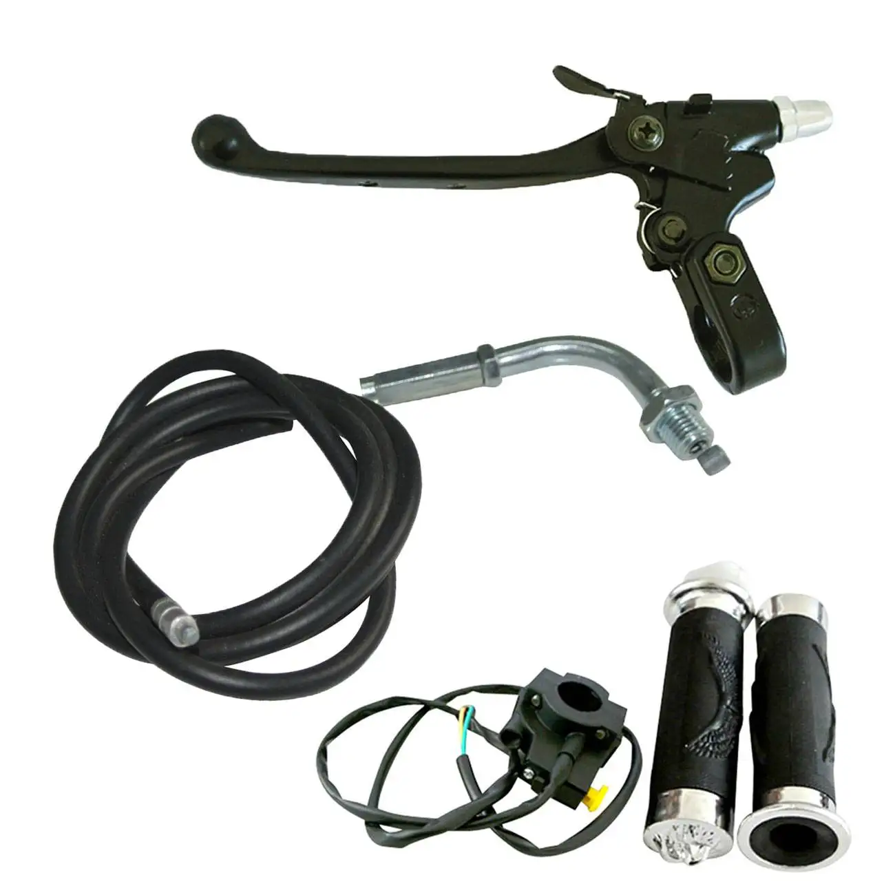 Handlebar Grip Set&Throttle Cable&Clutch Lever For 66/80cc Engine