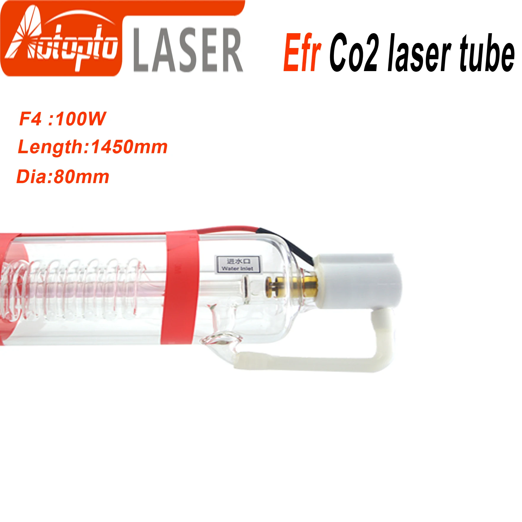 Efr CO2 Laser Tube F4 100W-120W Co2 Glass Laser Tube  Glass Laser Lamp for CO2 Laser Engraving Cutting Machine