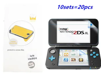 

10 sets Clear Anti-Scratch Top+Bottom LCD Screen Protector For New 2DS XL LL Protective Film Guard For NEW 2DSXL/LL Console