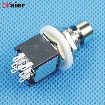 

25PCS PBS-24-202S alternate latching DPDT push button switch