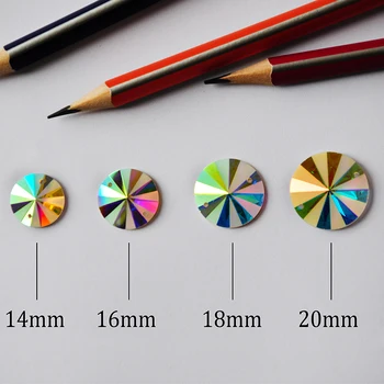 

2004TH Sew On Rivoli rhinestones Crystal AB with Holes Flat Back Matte Frost Sew-on Stone for Dress Decortaions