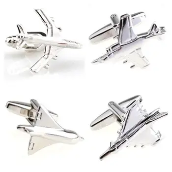 

10pairs/lot Classic Silver Battle Plane Aircraft Cufflink Military Warplane Fighter Air Plane Cuff Links Men's Jewelry Mixorder