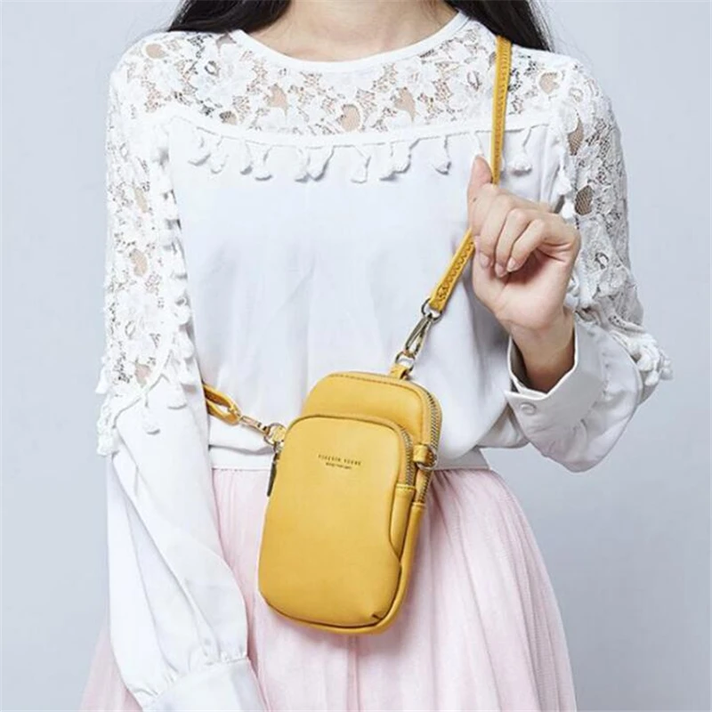 مصغرة النساء حقائب كتف الإناث الهاتف محفظة المرأة حقيبة ساعي العلامة التجارية مصمم صغيرة Crossbody حقيبة محفظة للسيدات محفظة