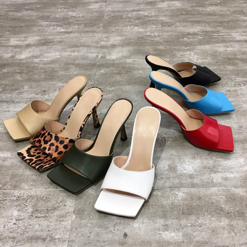 

2019 new brand women sandals brand design women genuine leather designer high heels lady shoes luxury fashion slippers