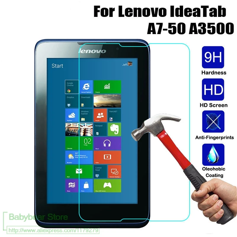 Закаленное стекло для Lenovo Tab Защитное экрана 2 5 9h защитная пленка на экран A7 50 A3500 7