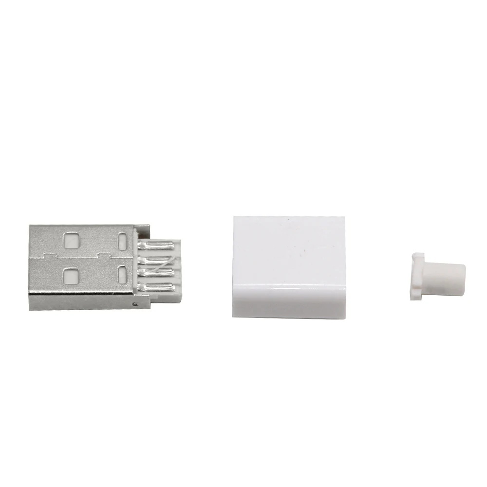 1/5/10 шт. Сваренная головка с разъемом USB комплект из трех частей штепсельная вилка