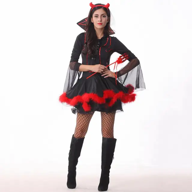 Vashe Sexy Duivel Heks Kostuum Voor Volwassen Vrouwen Halloween