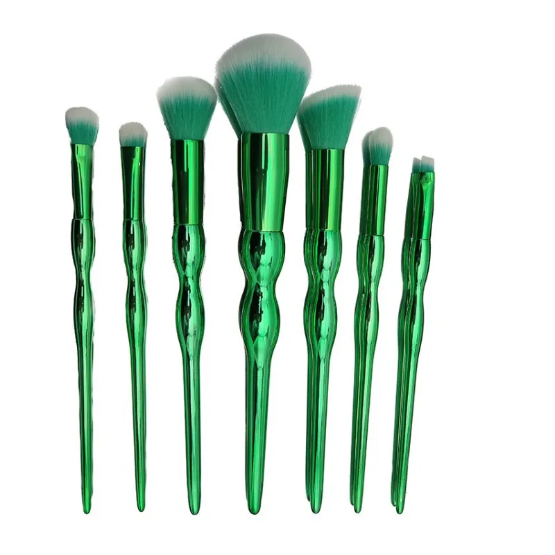 

8pcs Fashion Green Makeup Brush DS028 Disposable Eyeshadow brush Makeup Brushes Set Malkeup Tool