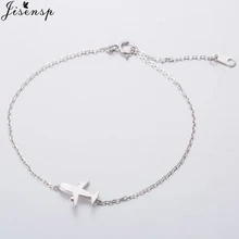 Jisensp, 925 пробы, серебряные ювелирные изделия, матовые, самолет, цепь, браслеты для женщин, регулируемый браслет, 925