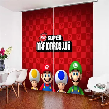 

3D Window Curtains Mario Print for Living Room Bedding Room Home Decor Tapestry Wall Carpet Drapes Cotinas #MLA-3