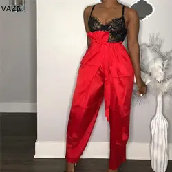 VAZN 2019 Высокое качество брюки Женские однотонные длинные брюки ladise полная длина английский стиль 2 цвета плиссированные длинные прямые