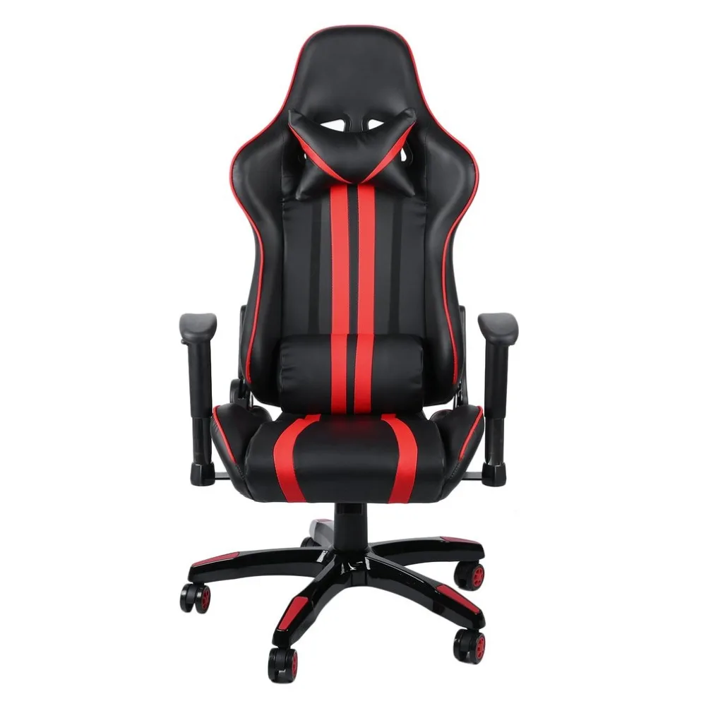 

360 Degree Swivel Streamlined Leather Office Chair High Back Lift Racing Chair Adjustable Home College Dorms Furniture