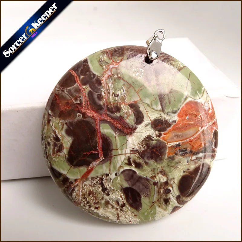 

Fashion Real Men's Pendant Green Old KAMBABA Natural Stone Beads For Jewelry Making DIY Polar Jades Necklace Material WS468