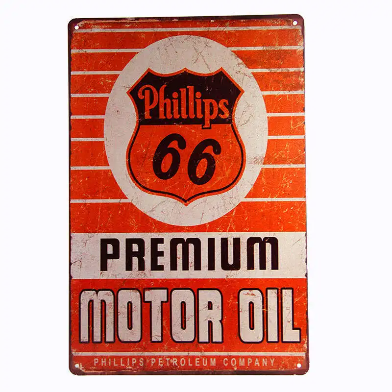 Texaco моторный нефтяной путь 66 плакат с износом олова Шелби Мопар Галф металлические оловянные знаки для гаража BP АЗС Настенный декор - Цвет: Оранжевый