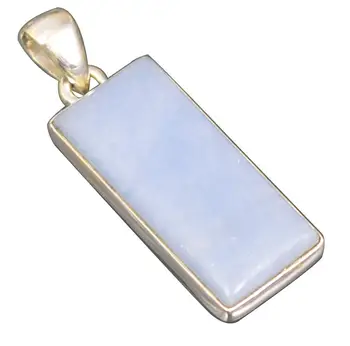 

Genuine Angelite Pendant 925 Sterling Silver,38 mm, AP5938