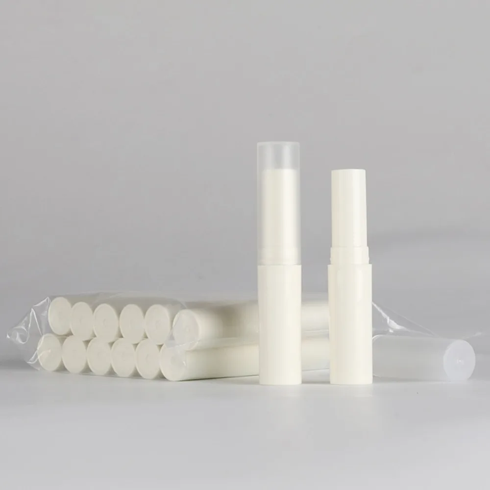 12Pcs 4g Empty Lipstick Tube Plastic Lip Balm Container Small Cosmetic