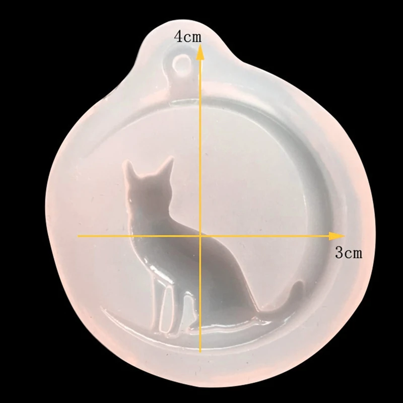 1 шт. прекрасная силиконовая форма из смолы для изготовления ювелирных изделий Кошка Животное ручной работы DIY инструменты Белый УФ Смола