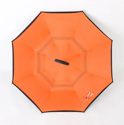 Складной обратный зонтик двойной слой перевернутый ветрозащитный дождь автомобиля зонты для женщин S1010