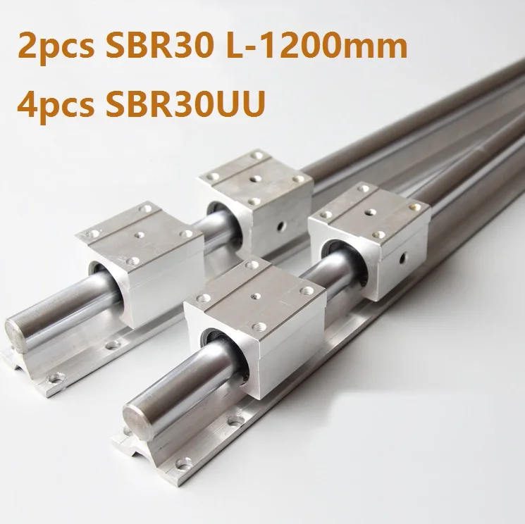 

2 шт., SBR30, фрезерные подшипники, 4 шт., SBR30UU, линейные подшипники для фрезерных станков с ЧПУ