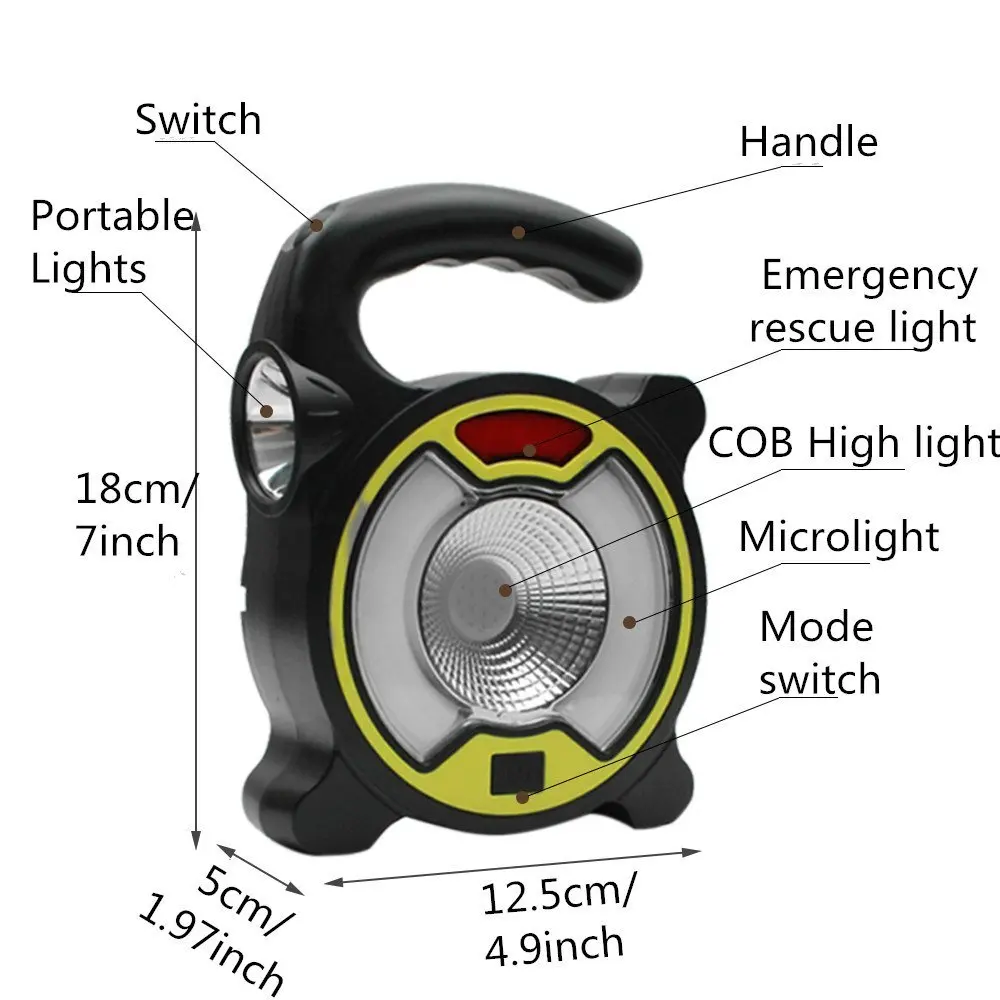 Conduziu a Lâmpada de Acampamento Modos de Lâmpada com Gancho de Suspensão Light para Camping Nova Solar Lanterna Portátil 4 Night Caminhadas Luz 7 Nova Luz Solar CONDUZIU A Lâmpada de