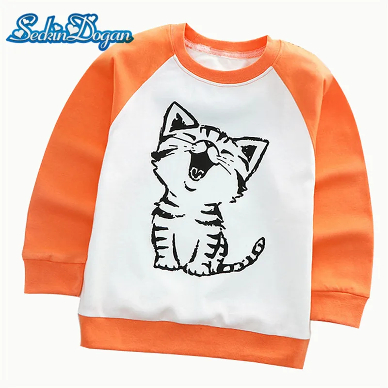 SeckinDogan Baby Sweatshirt Fashion Cotton Long Sleeve Baby Girls Sweatshirts Cartoon Animal Hoodies Casual Baby Boy Clothes