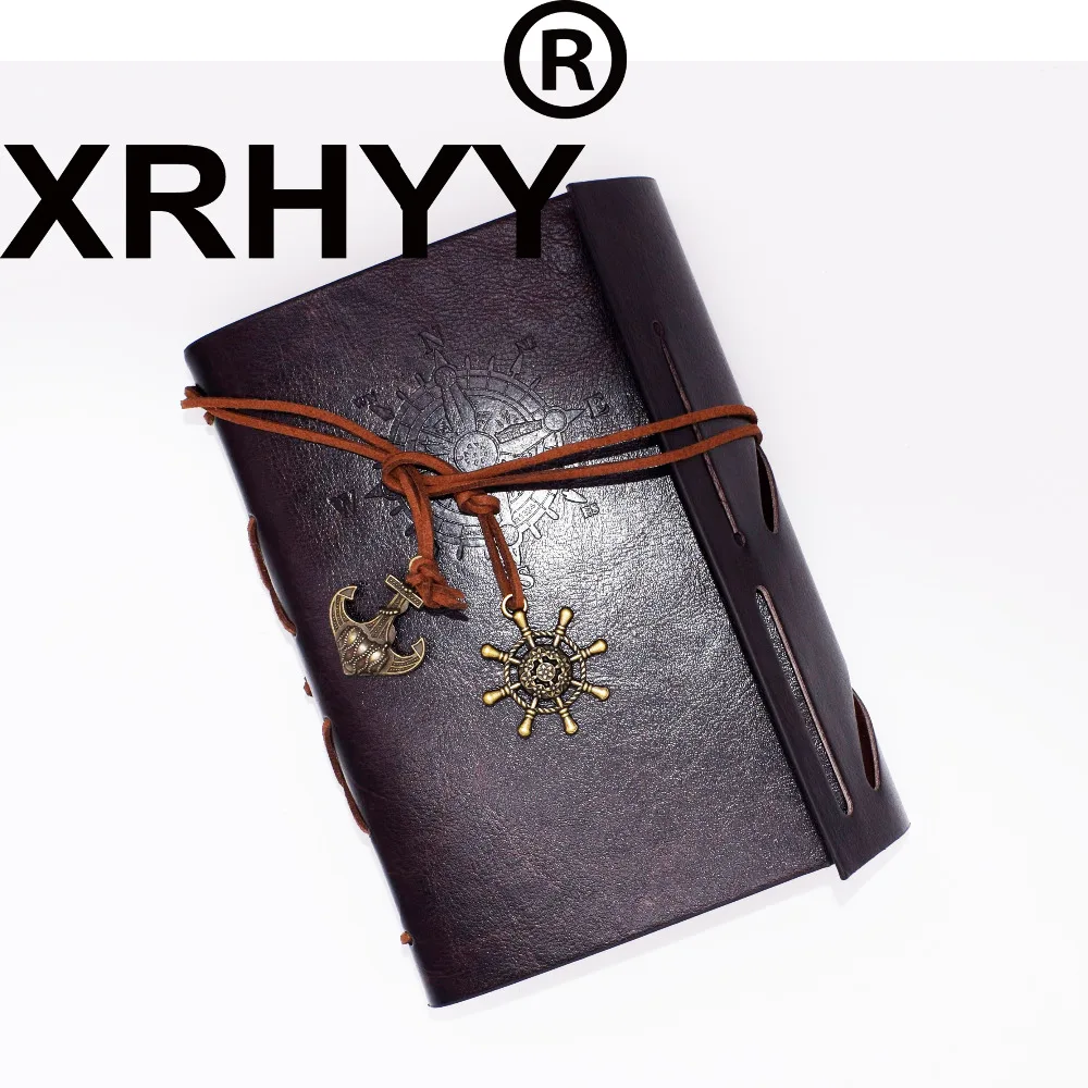 XRHYY разноцветный кожаный блокнот для записей винтажный морской спиральный
