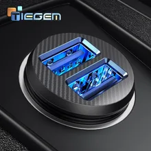 TIEGEM Mini Dual USB Автомобильное зарядное устройство для мобильного телефона планшета 3.1A универсальное быстрое зарядное устройство автомобильное зарядное устройство адаптер для iPhone X XS 8 7